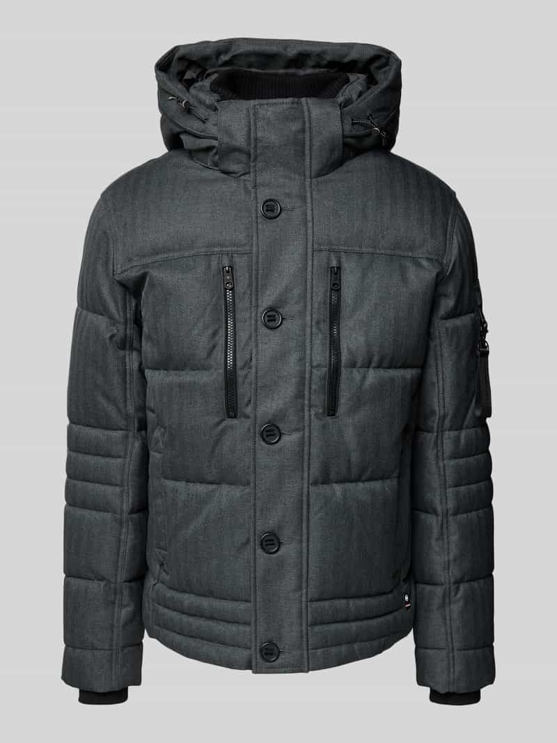Tom Tailor Gewatteerd regular fit jack met afneembare capuchon