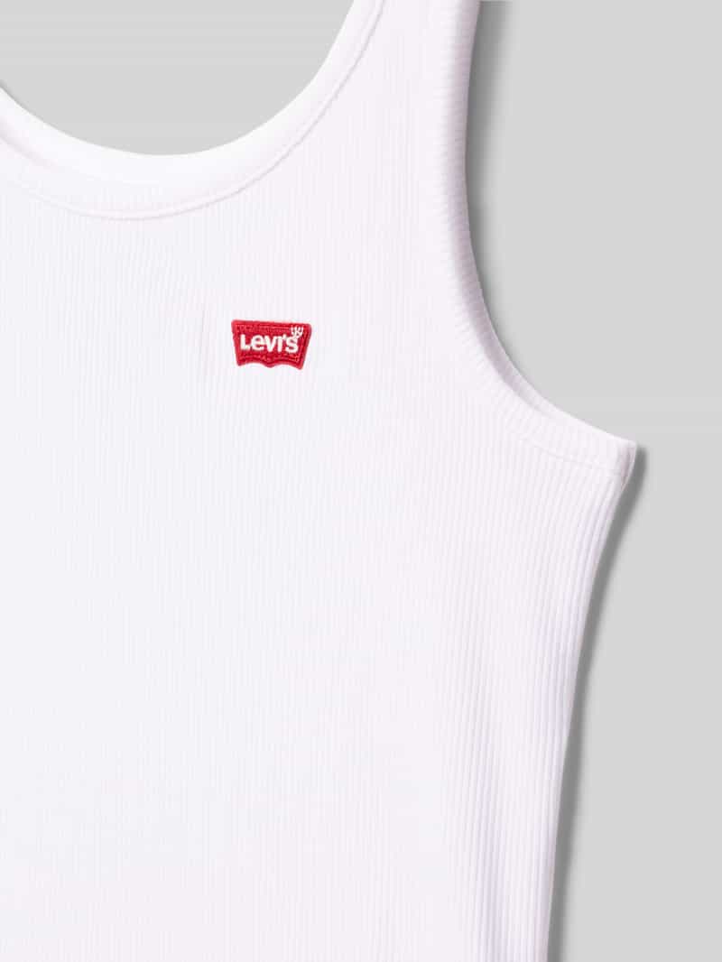 Levi s Kids Top met bandjes in riblook met labelstitching