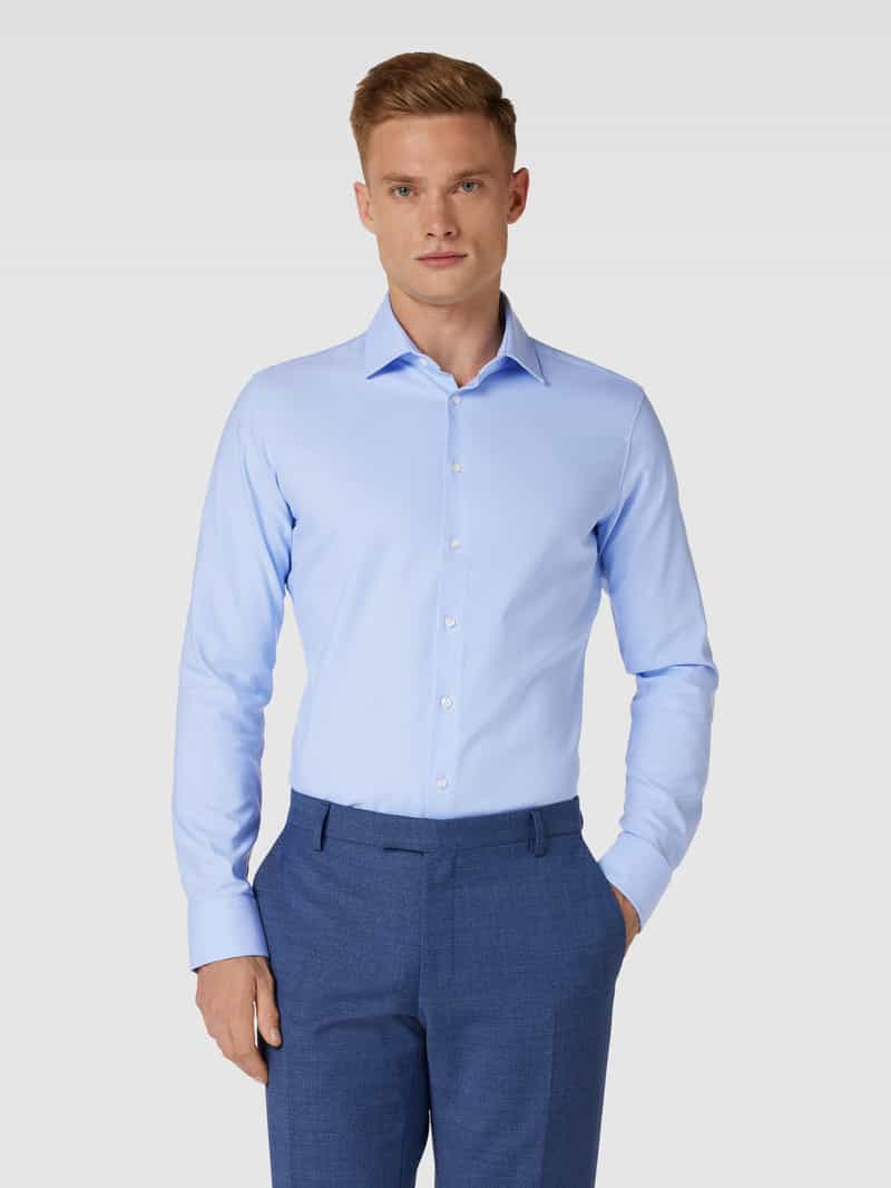 Super slim fit zakelijk overhemd met kentkraag Seidensticker Super SF