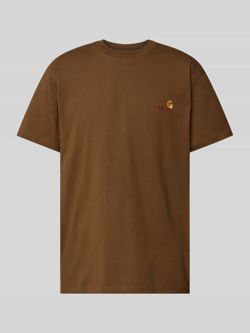 Carhartt Work In Progress T-shirt met labelstitching model 'American Script'