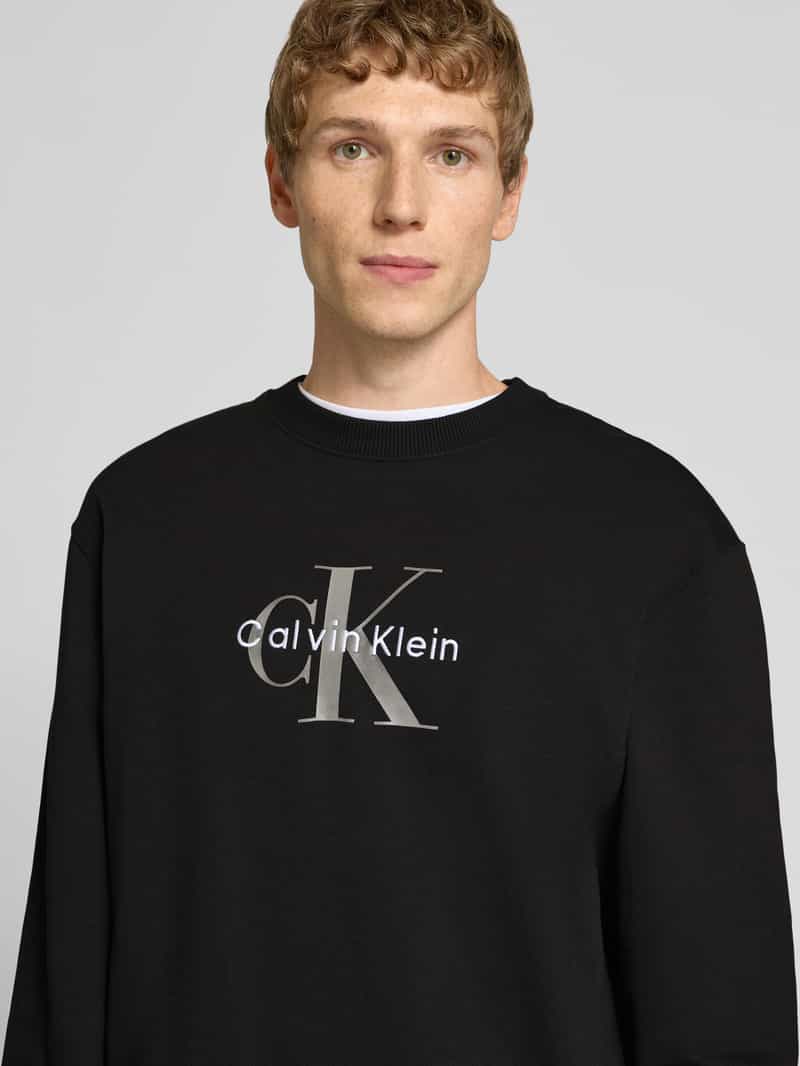 Calvin Klein Jeans Regular fit sweatshirt met logoprint model 'Terry'