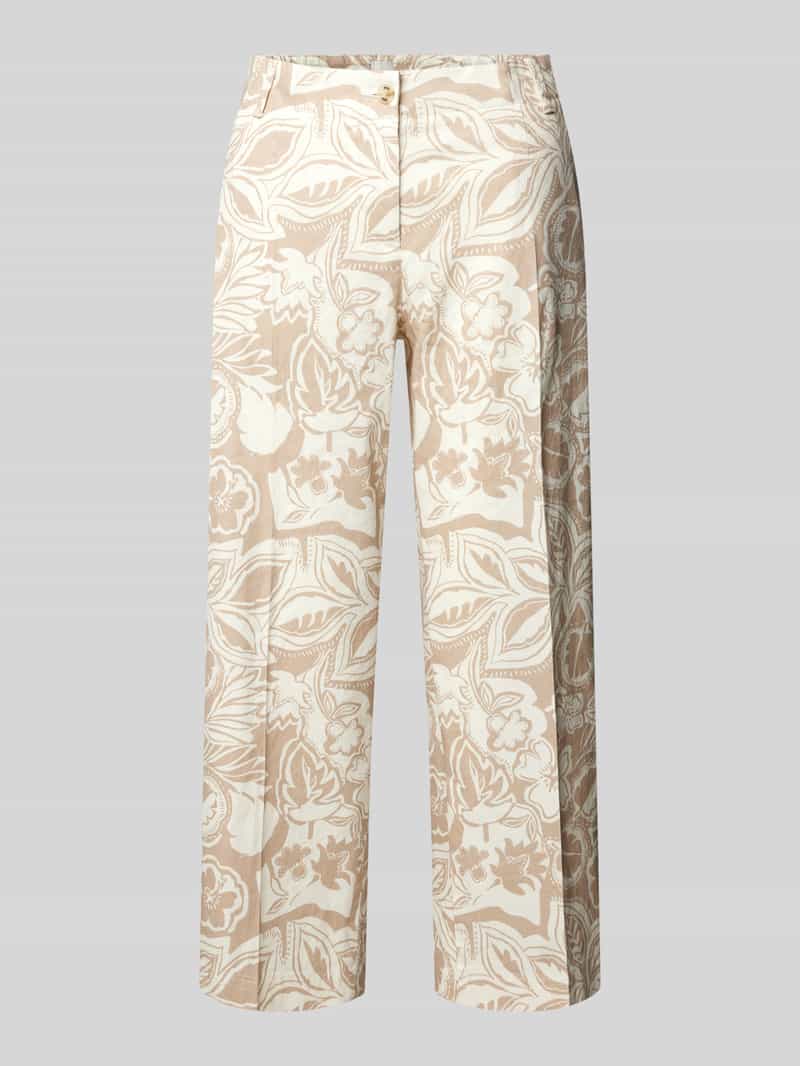 BRAX Straight leg linnen broek met verkort model