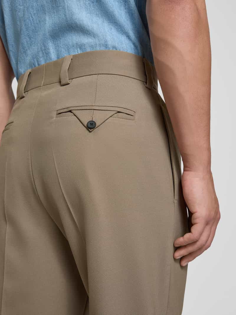 HUGO Regular fit pantalon met bandplooien model 'Flips'