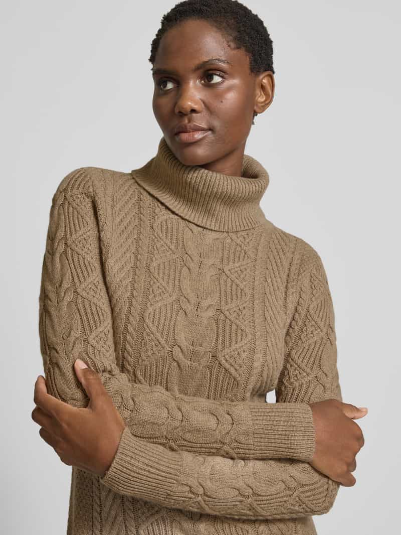 Lauren Ralph Lauren Gebreide jurk van lamswolmix met col