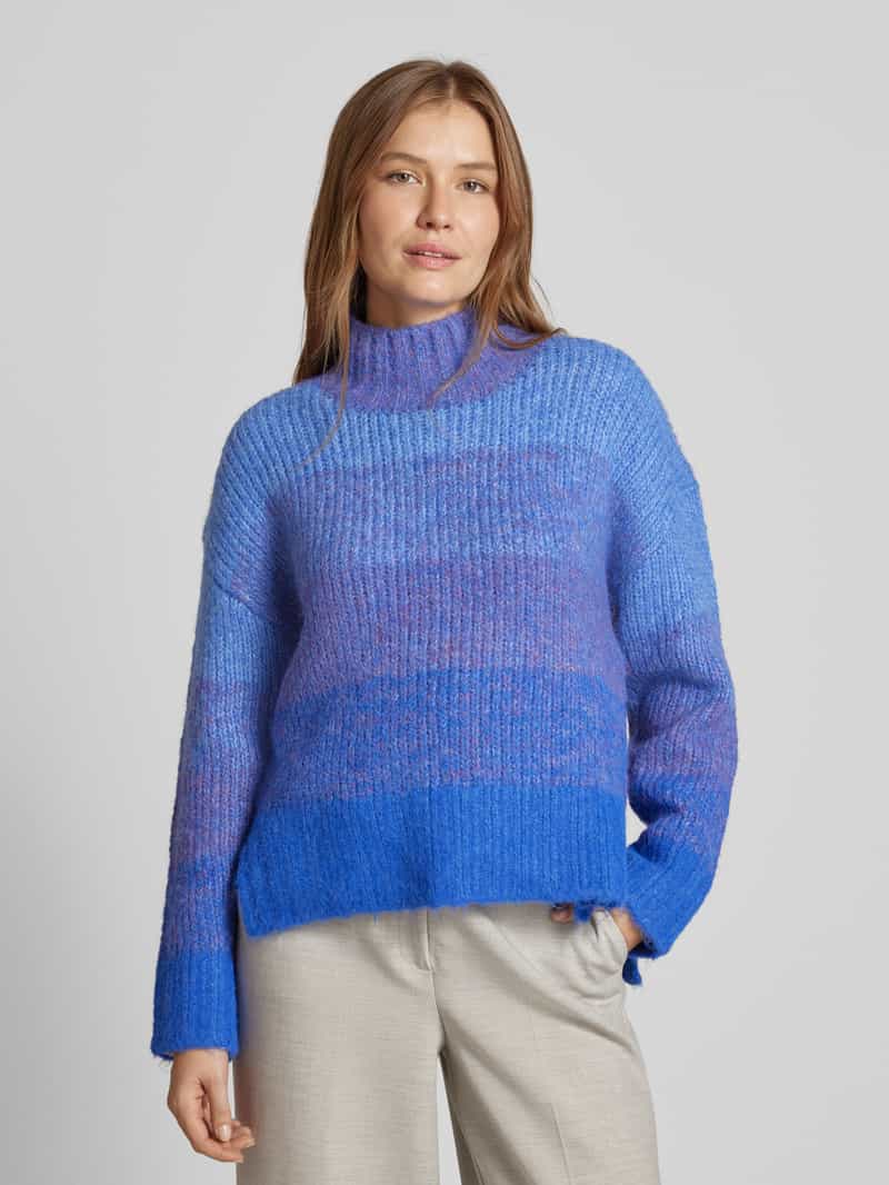 Sweter z dzianiny ze stójką model ‘Mille’