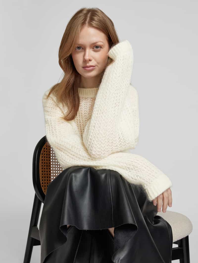 Boss Gebreide pullover met ronde hals model 'Fablura'