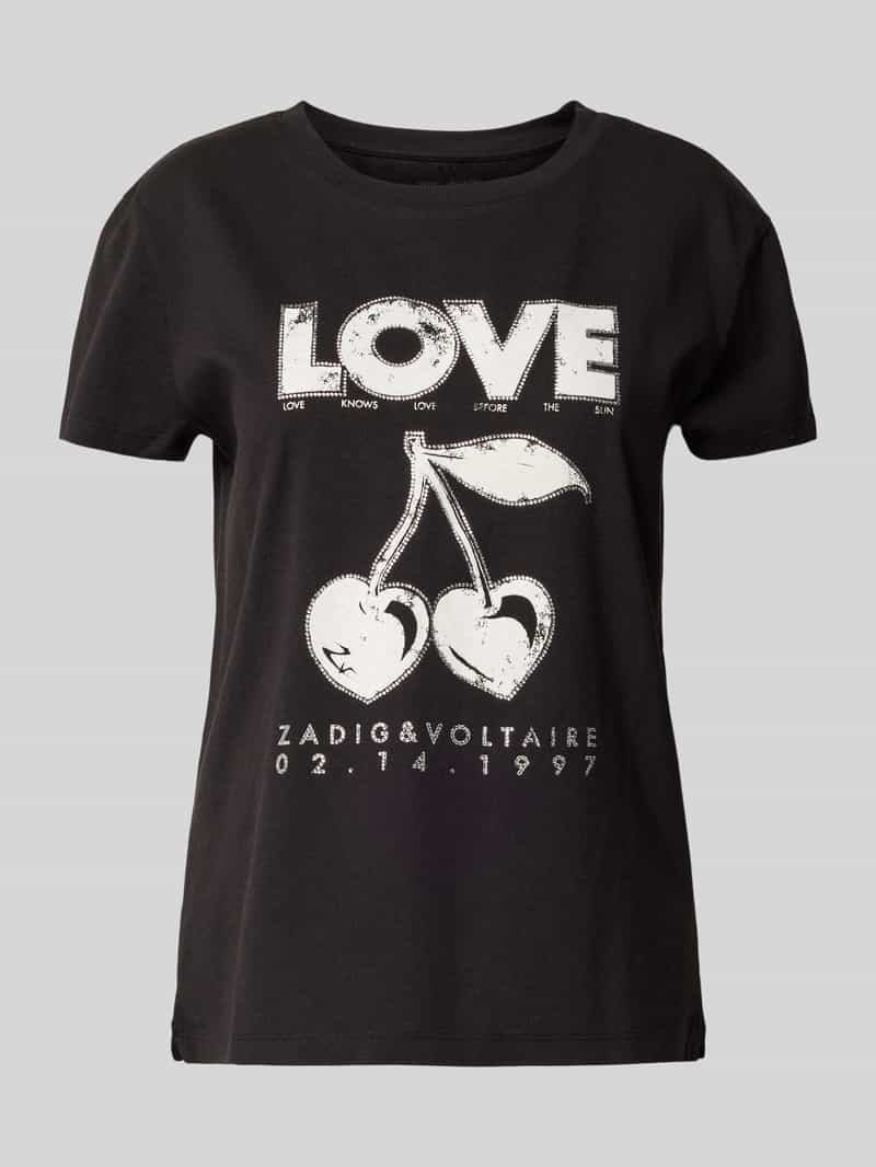 Zadig & Voltaire T-shirt met strass-steentjes model 'WALK'