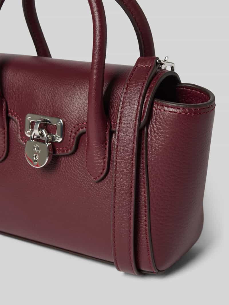 Lauren Ralph Lauren Handtas van runderleer met draagband en schouderband