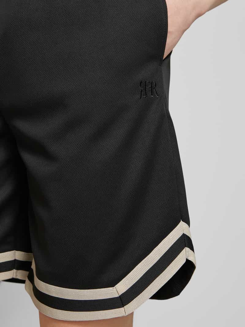 Redefined Rebel Regular fit korte mesh broek met contraststrepen model 'COLLIN'