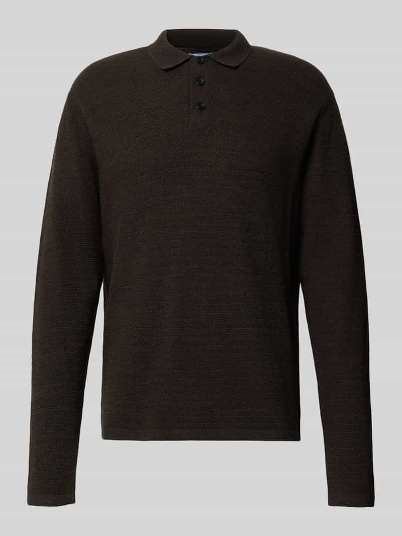 Jack & Jones Gebreide trui JJEGEORGE KNIT POLO LS SN