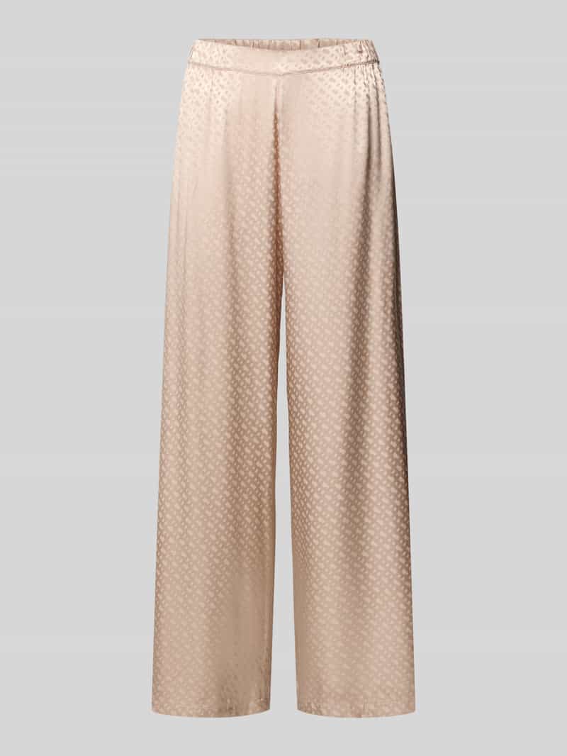 Boss Wide leg pyjamabroek van pure viscose model 'MONOGRAM_PANTS'