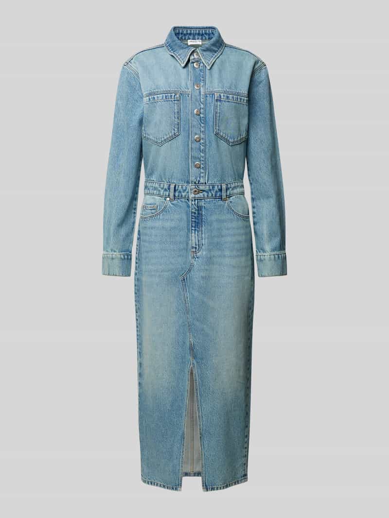 Jake*s Casual Jeansjurk met opgestikte borstzakken
