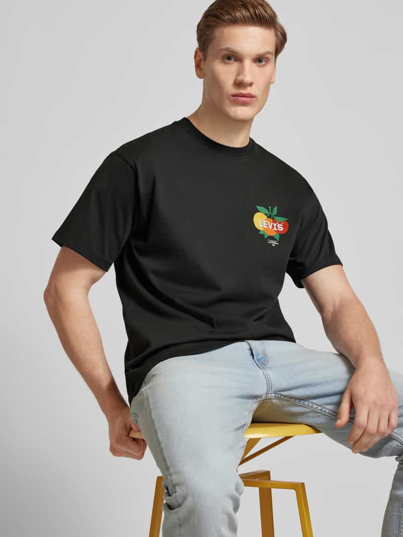 Levi's T-shirt met motief- en labelprint