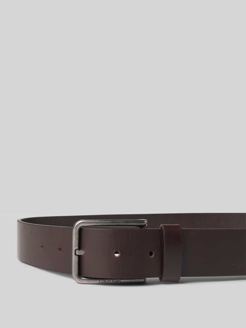 CK Calvin Klein Leren riem met doornsluiting model 'WARMTH BUCKLE'