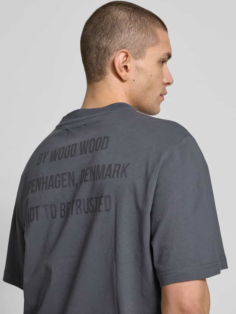 Wood T-shirt met ronde hals