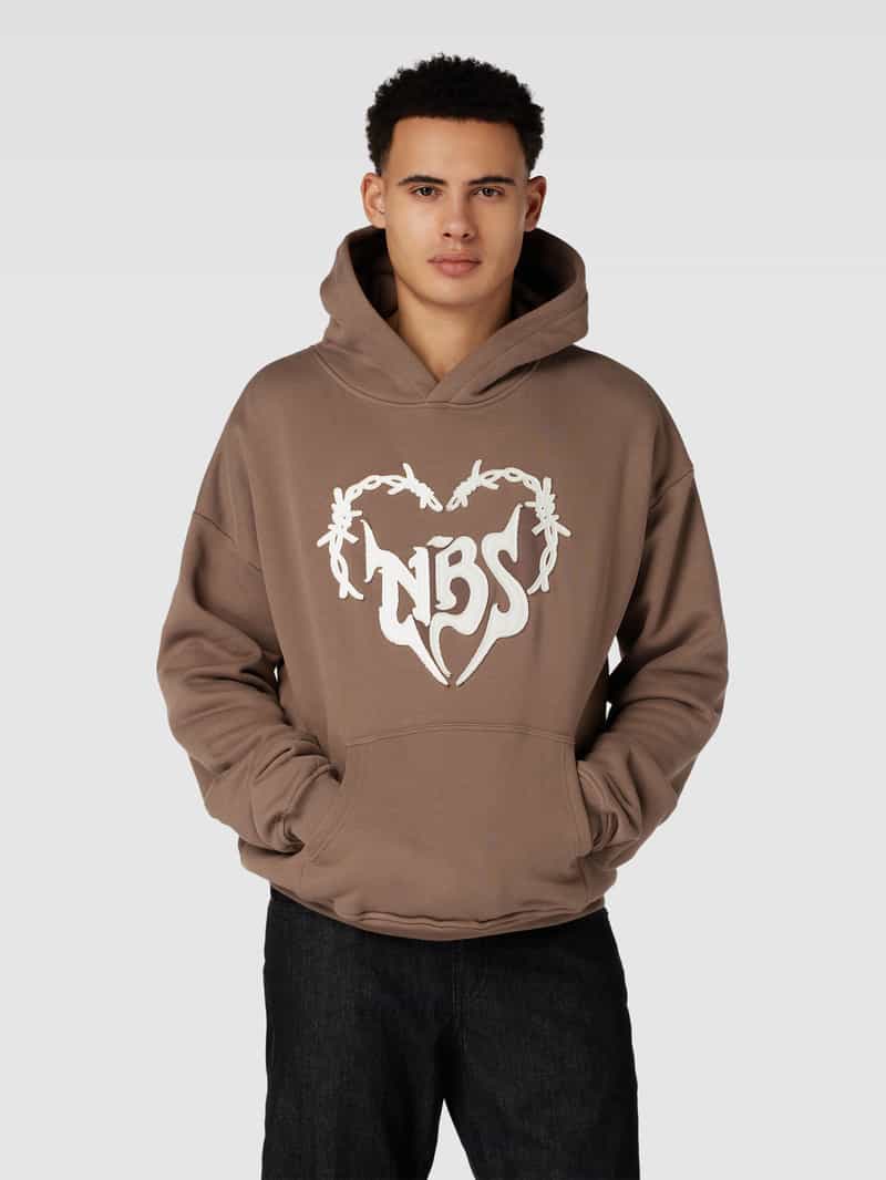 Hoodie met motiefprint No Bystanders