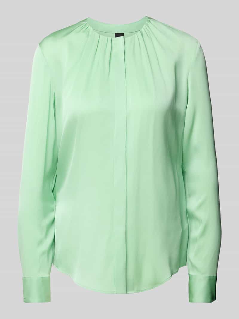 Boss Regular fit zijden blouse met plooien model 'Banorah'
