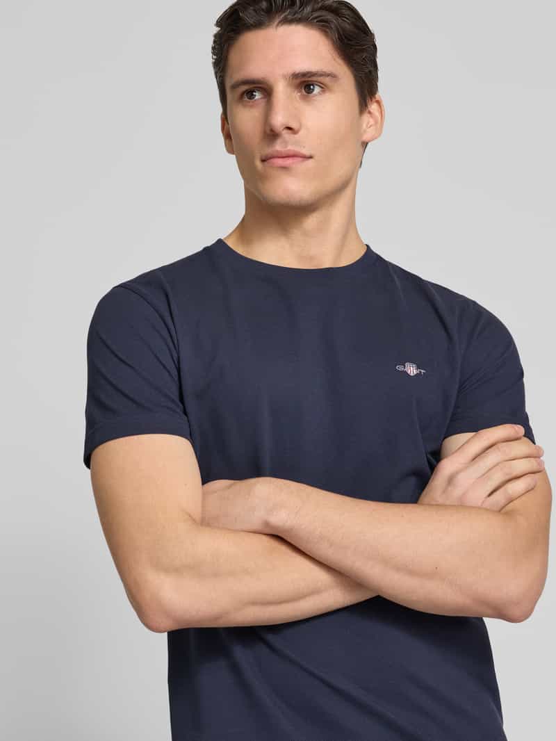 Gant Slim fit T-shirt met labelstitching