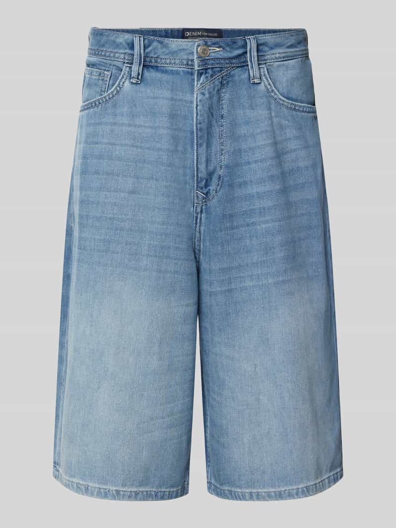 Tom Tailor Denim Relaxed fit korte jeans van pure katoen model 'BAGGY'