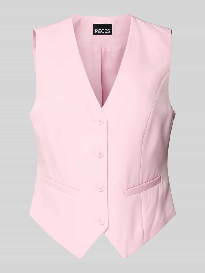 Pieces Regular fit gilet met 4-knoopssluiting model 'BOZZY'