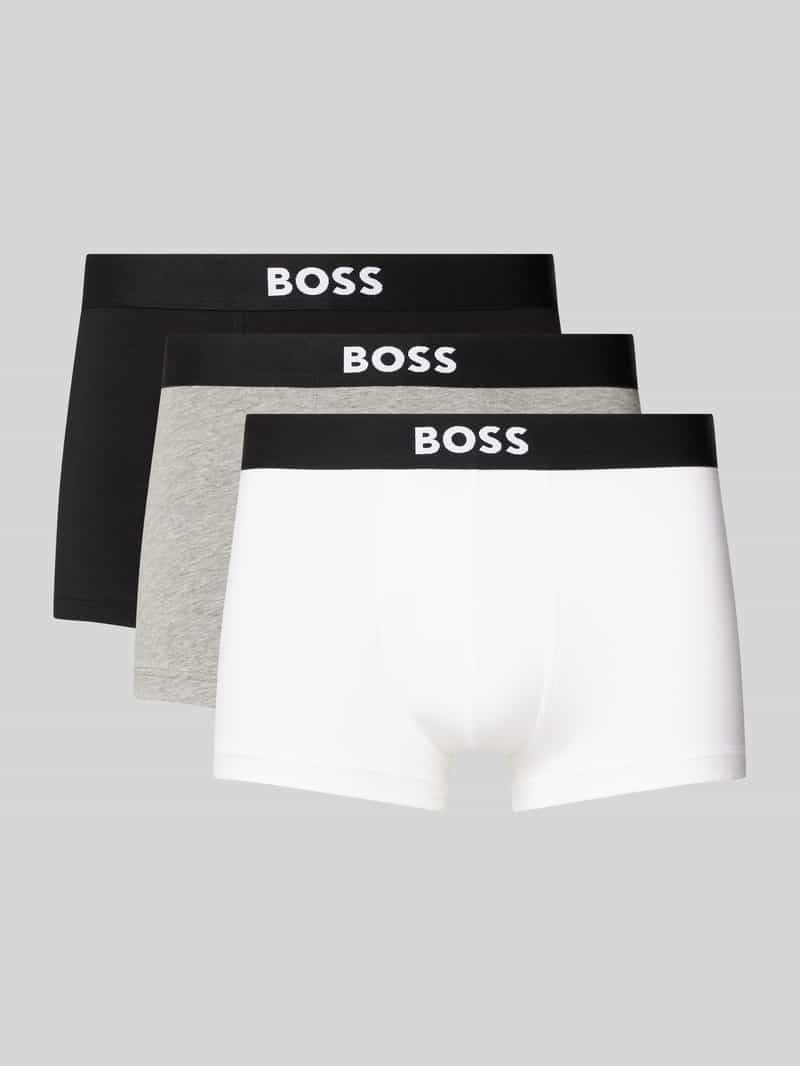 Boss Boxershort met elastische band met logo in een set van 3 stuks model 'ONE'