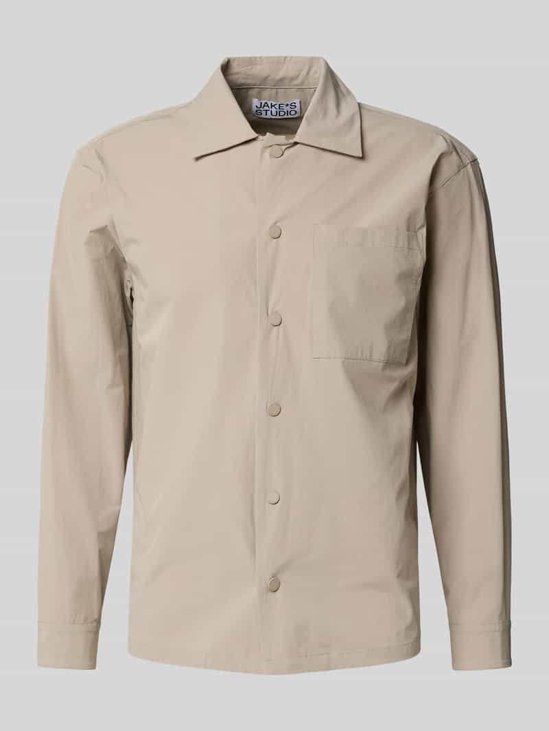 JAKE*S STUDIO MEN Regular fit overhemdjack met borstzak
