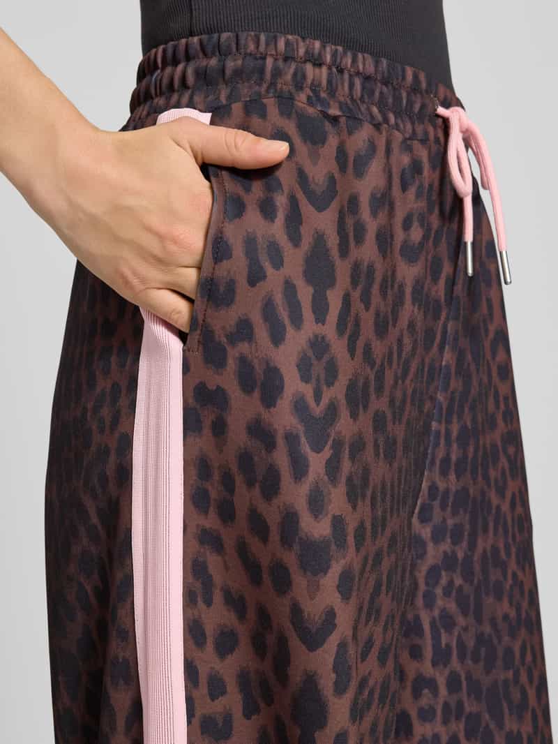 OH APRIL Broek met galonstrepen en elastische band model 'Kael'