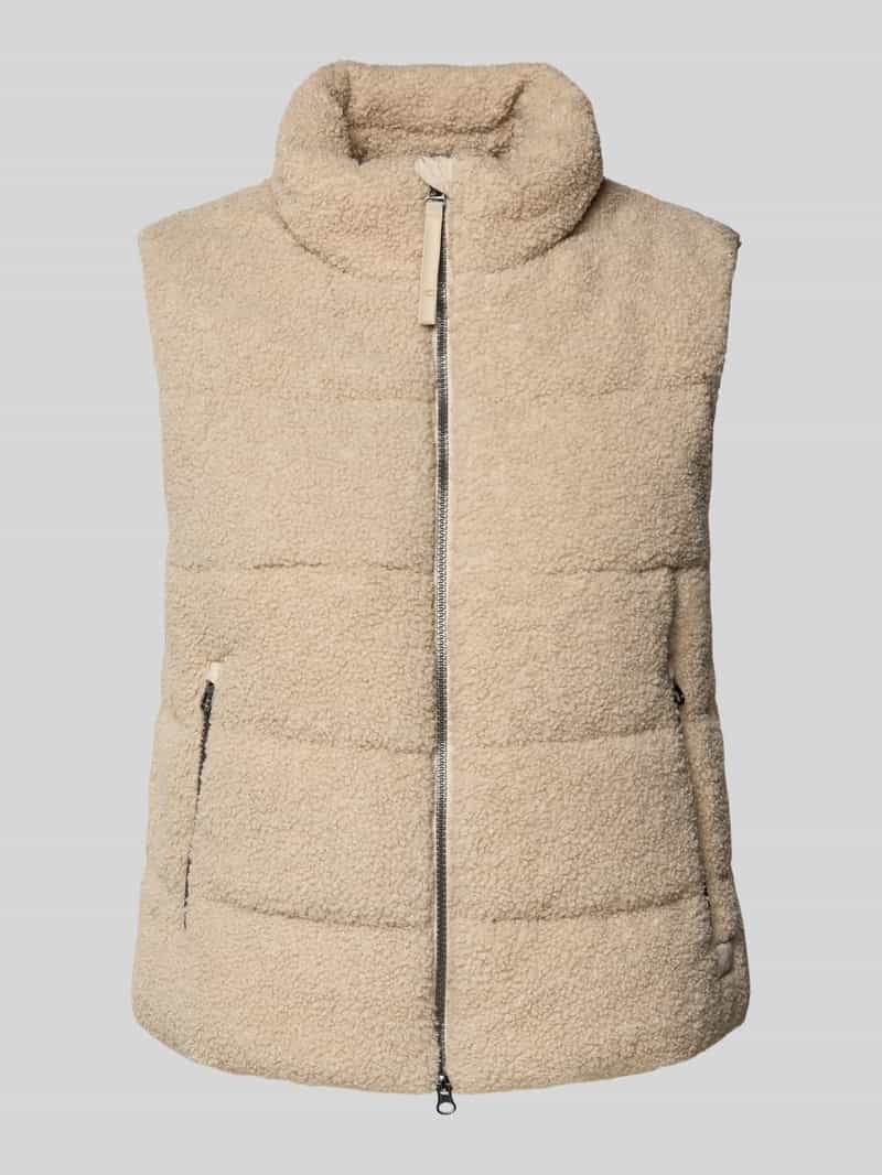 Camel active Bodywarmer van teddybont met tweewegritssluiting