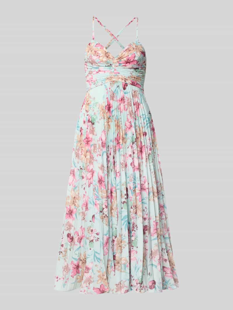 Regular fit midijurk in plissélook