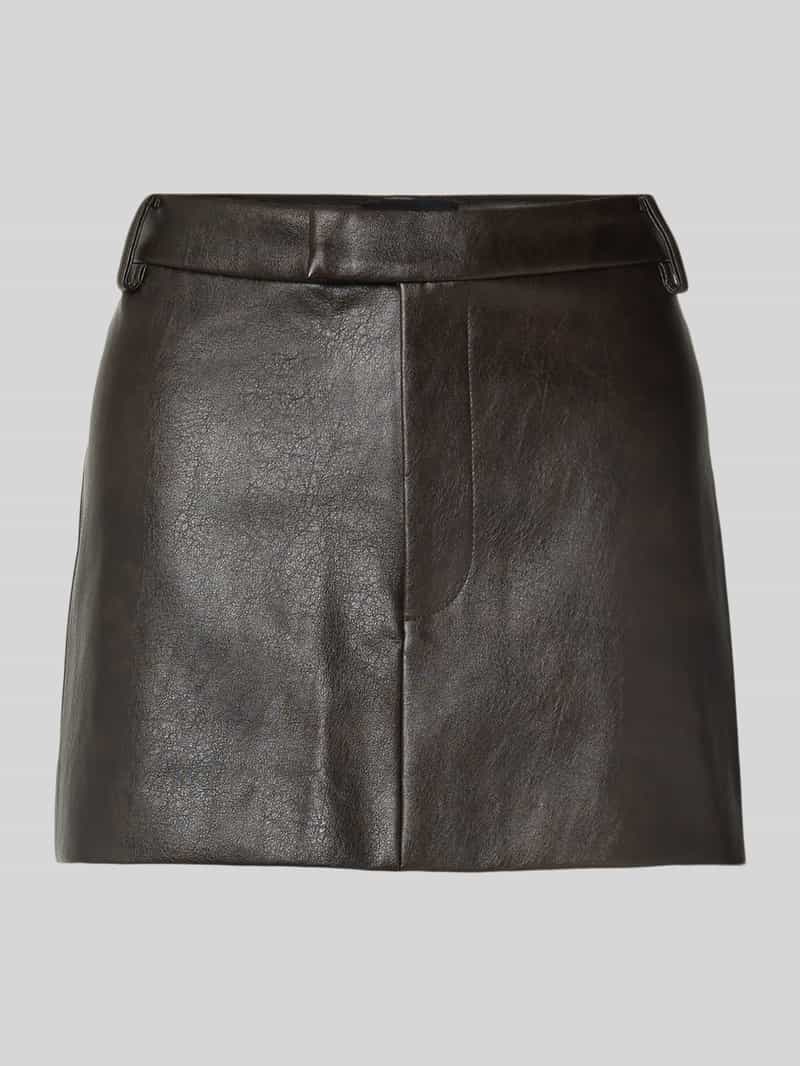 bardot Minirok in leerlook model 'MAIKA'