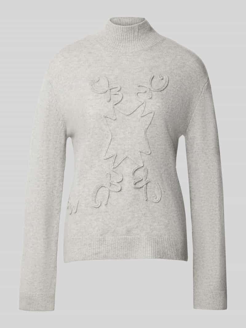 Gebreide pullover met opstaande kraag