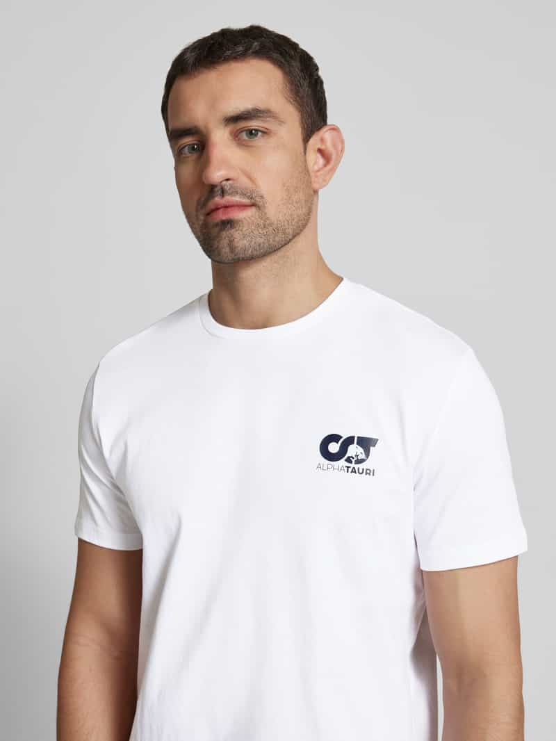 AlphaTauri T-shirt met labelprint model 'JOTTA'