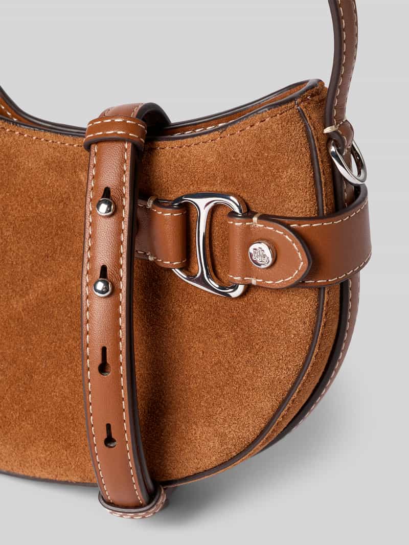 Lauren Ralph Lauren Handtas van runderleer met draagband en schouderband