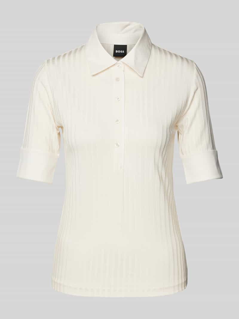Boss T-shirt met overhemdkraag model 'Ellera'