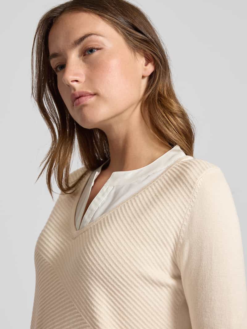 comma Gebreide pullover met structuurmotief