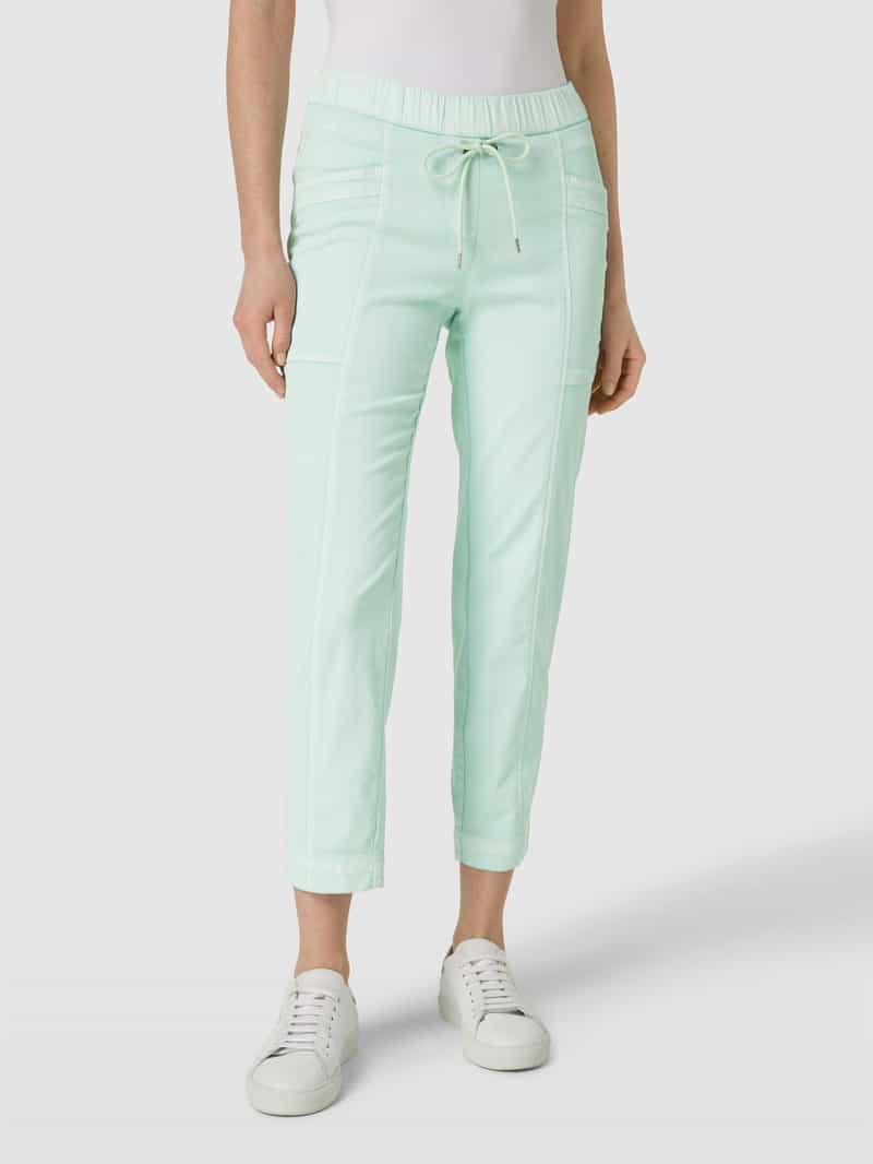 Slim fit stoffen broek met siernaden, model 'SUE' TONI