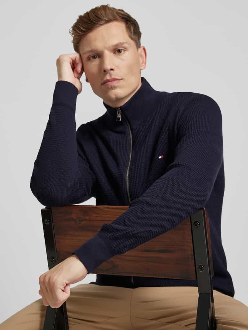 Tommy Hilfiger Gebreid vest met opstaande kraag