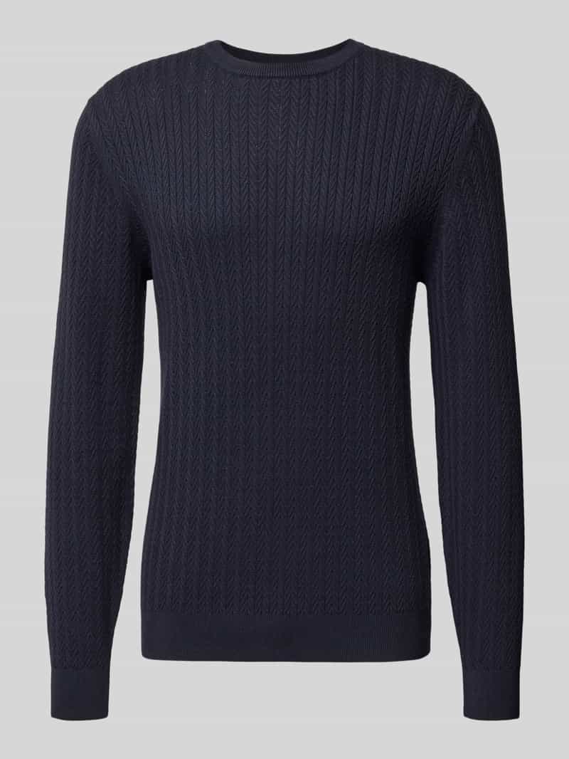 Christian Berg Men Gebreide pullover met ribboorden