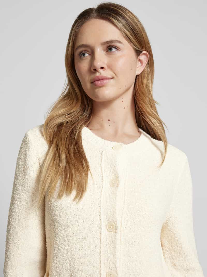 Marc O'Polo Slim fit cardigan in een zachte bouclé-katoenmix