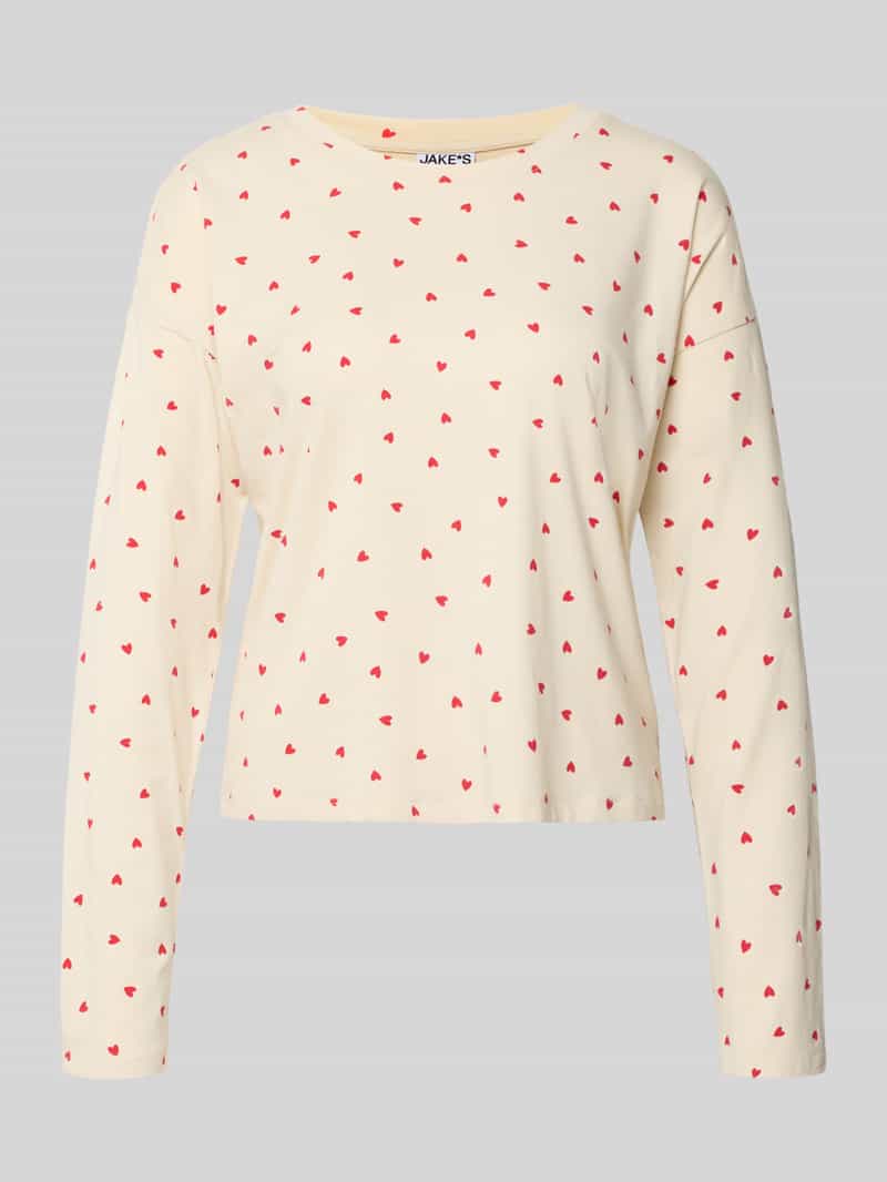 Jake*s Casual Pyjamabovendeel met ronde hals