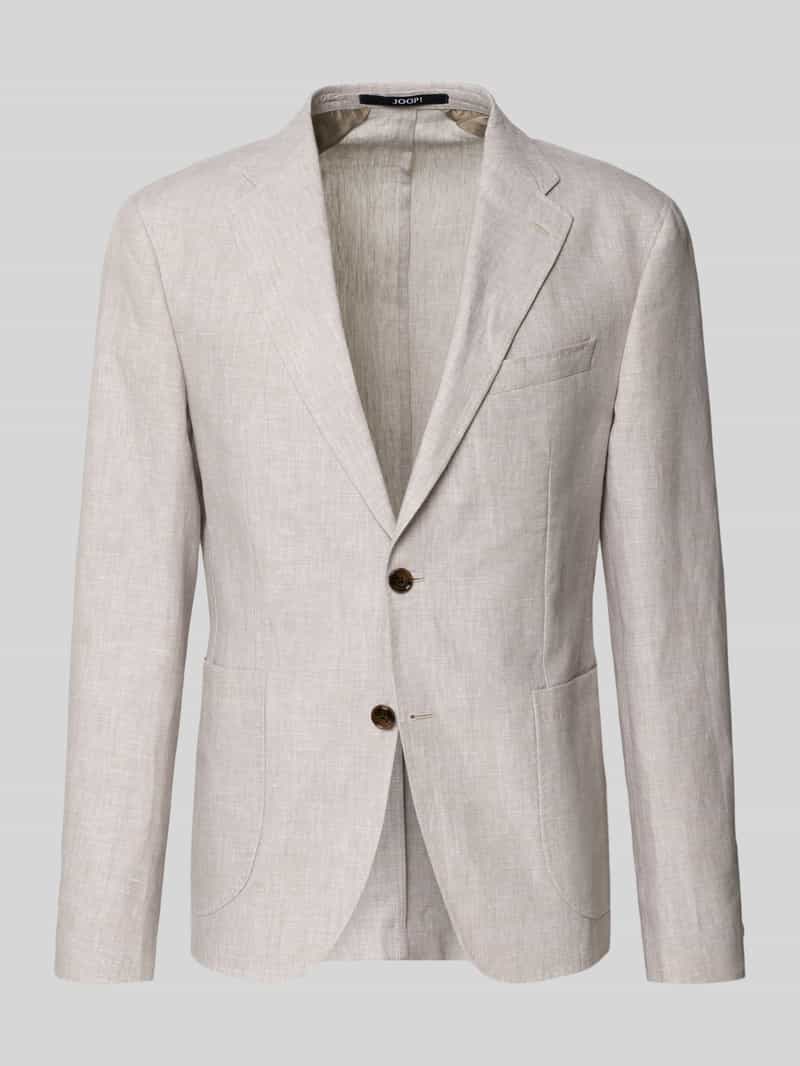 slim fit 2-knoops colbert van linnen model 'Hoverest'