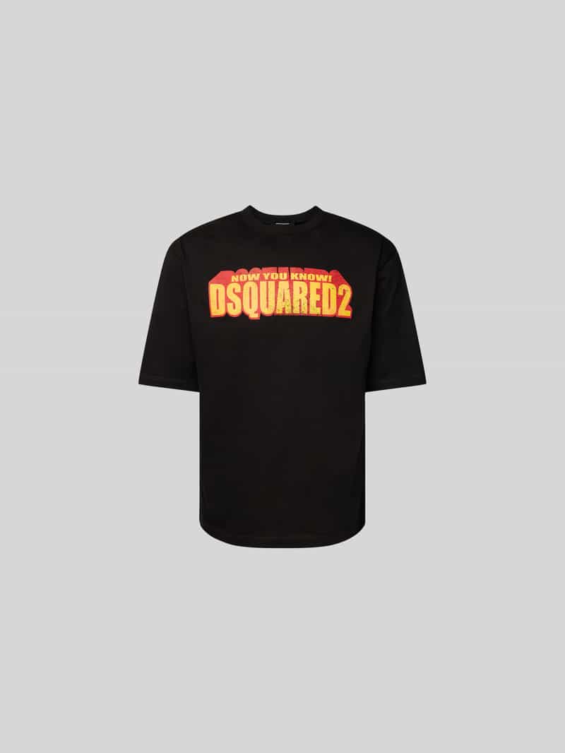 T-shirt met labelprint