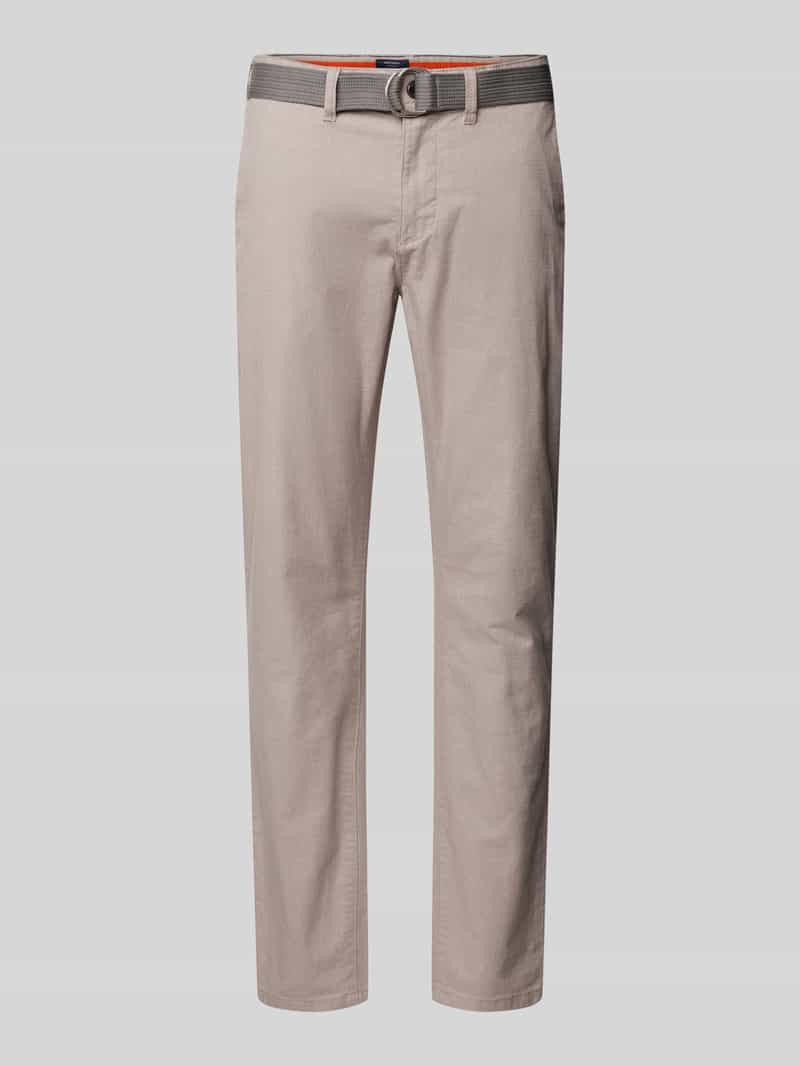 MCNEAL Slim fit stoffen broek met riem