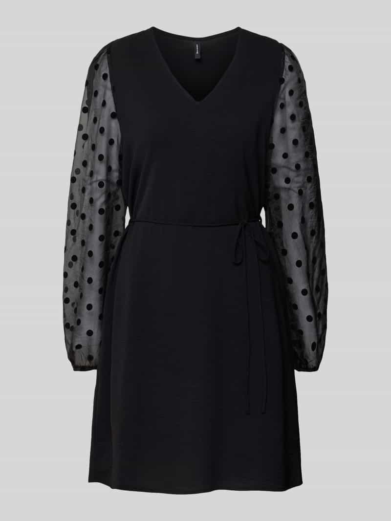 Vero Moda Soepele cocktailjurk met semi-transparante mouwen model 'ALVA'