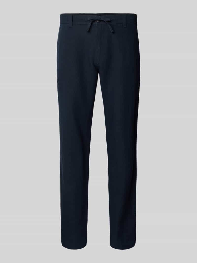 Selected Homme Regular fit linnen broek met persplooien model 'LEROY'