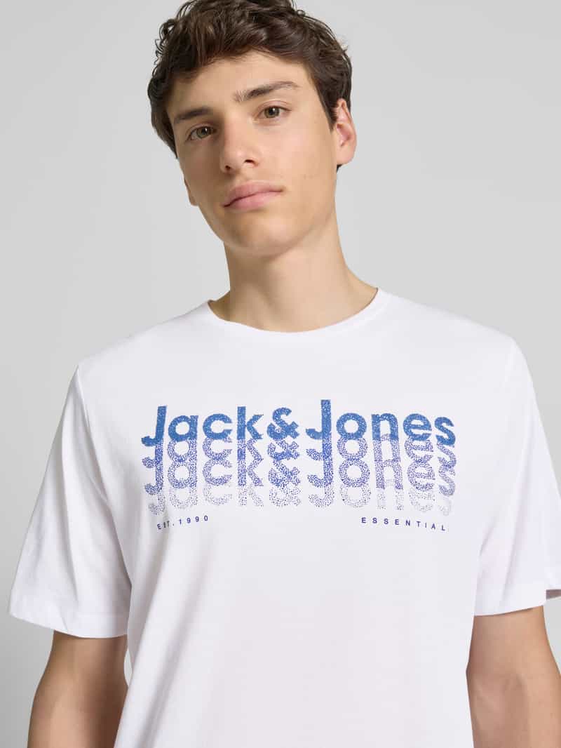 jack & jones Regular fit T-shirt met ronde hals