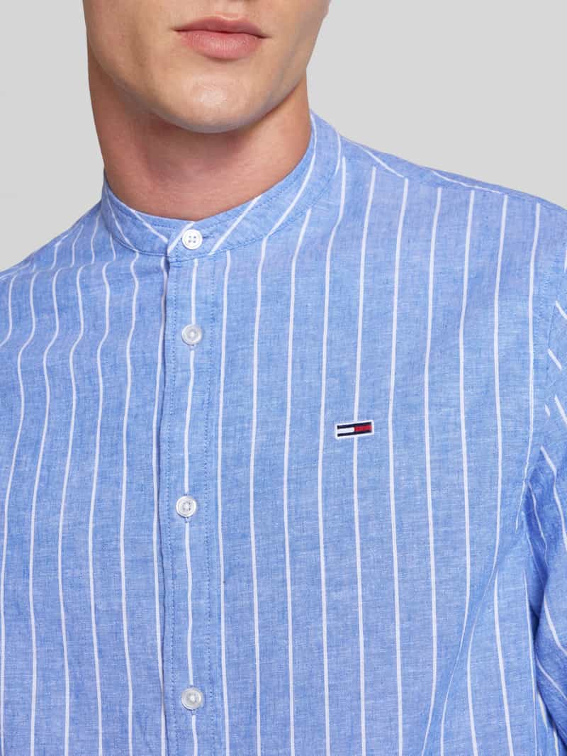Tommy Jeans Regular fit vrijetijdsoverhemd van een mix van katoen en linnen