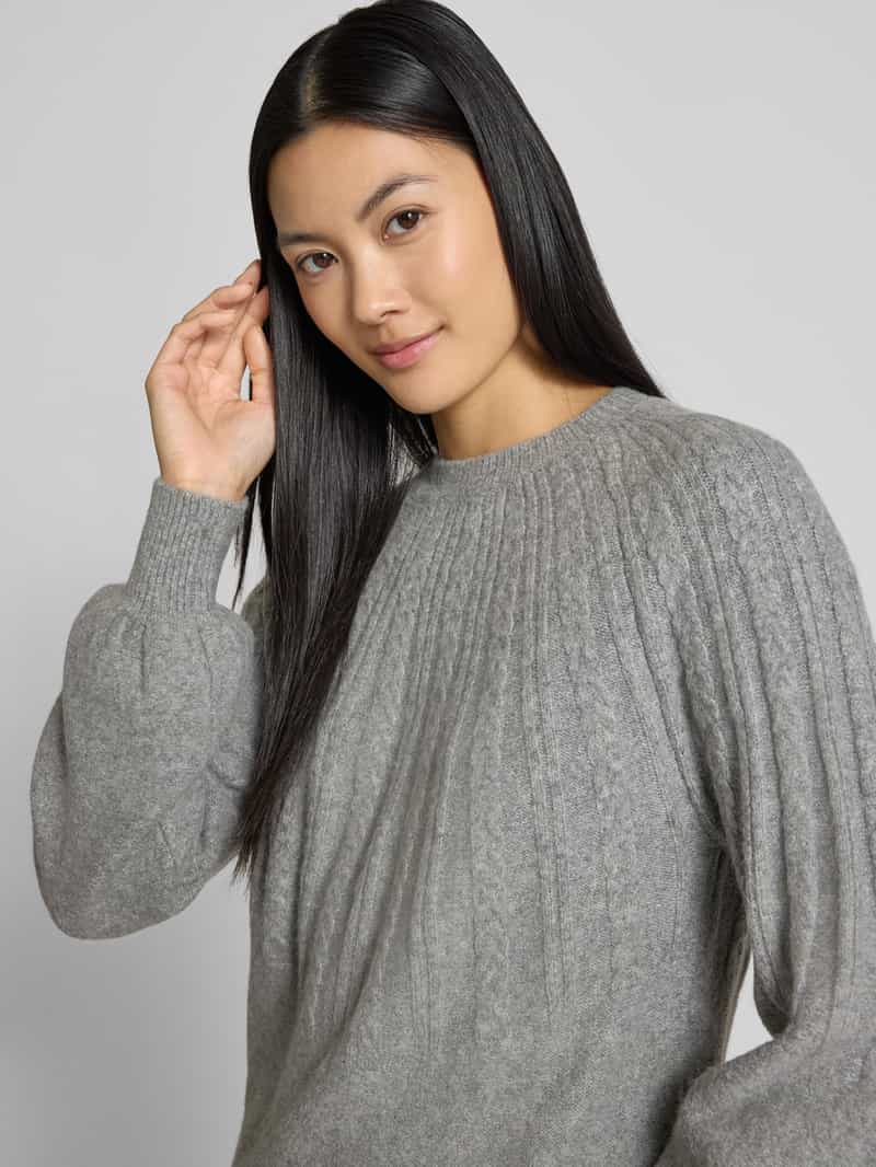 b.Young Gebreide pullover met ribboorden model 'Magge'
