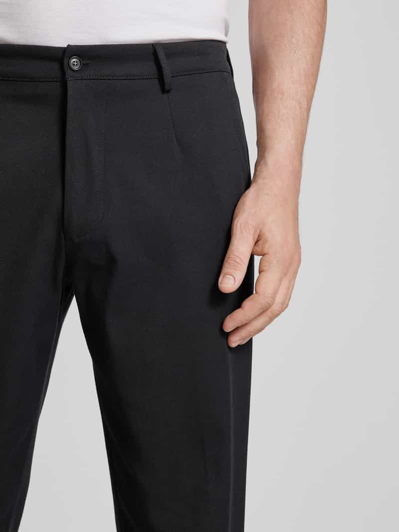 CG Club of Gents Straight leg pantalon met bandplooien model 'Ole'