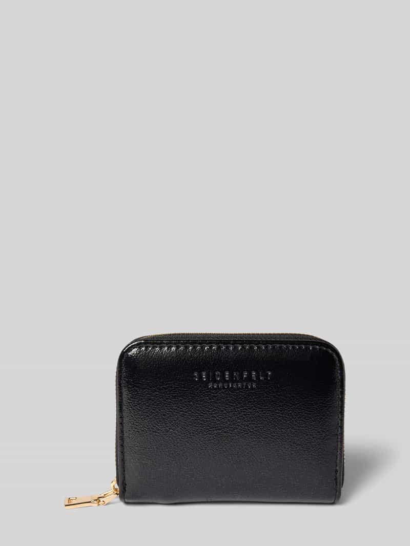 Seidenfelt Portemonnee met labeldetail model 'YLVA'